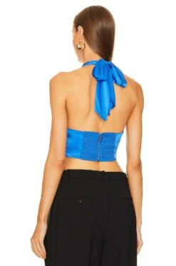 Alice + Olivia Lonna Crop Top Sapphire -Alice + Olivia Shop ALI WS591 V3