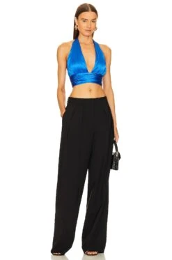 Alice + Olivia Lonna Crop Top Sapphire -Alice + Olivia Shop ALI WS591 V4